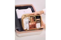 China Lightweight Waterproof 2 Layer Travel Toiletry Bag Clear Makeup Bag With Zipper supplier