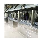 Silver Stainless Steel Lab Bench For Easy Cleaning High Durability for sale