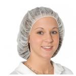 V102 White 21 Inch Chefs Bouffant Caps Bulk Hairnets for Restaurant Food Service for sale