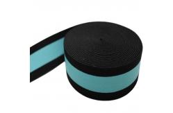 China Blue Stripe Nylon Elastic Webbing 30mm Knitted Elastic Band For Drawstring Bag supplier