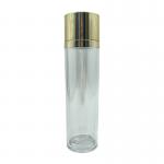 Gold Cap PETG Plastic Bottles Luxury Cosmetic Containers For Toner 100ml 120ml for sale