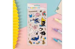 China Drop Plastic Hot Stamping Stickers Offset Printing Funny Cartoon Stickers supplier