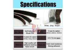 China 15x5mm Self Adhesive Weather Stripping Brush Sealing Wool Pile Draught Excluder supplier