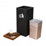Factory Wholesale Trash Bin Commercial Hotel Waste Bin Outdoor Floor Standing Metal Recycling Trash for sale