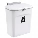 Household Kitchen Perforation-free Non-trace Plastic Wall Hanging Sliding Lid Can Be Hung Paper Basket Trash Recycling Bin for sale