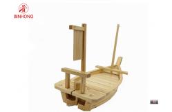 China Sustainable Bamboo 70cm Sushi Boat Tray With Flagpole supplier