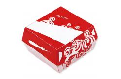 China Biodegradable Takeaway Food Packaging Custom Printed Burger Boxes Eco-Friendly Disposable Burger Containers supplier