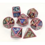 Odorless Sturdy Metal Polyhedral Dice Set , Wear Resistant Metal Mini Dice for sale