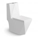 Hotel Ceramic Siphnic One Piece Toilet Seat Included Floor Mounted for sale