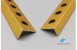 China Electrophoresis L Shaped Aluminium Extrusion With Holes 10-25mm Height supplier