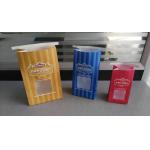 Flat Bottom Matte Finish Aluminium Foil Pouch , Silver Tin Tie Coffee Packaging Bag for sale