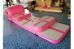 China Pink Inflatable Air Track , Air Floor Gymnastics Mat No Noise During Training supplier