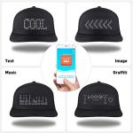 Bluetooth LED Message Cap Programmable White Light Adjustbale