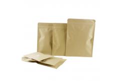 China Various Capacity Three Side Seal Bags Recyclable Kraft Paper Packaging Odorproof supplier