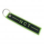 Double Sided Custom Embroidered Keychain High Contrast Embroidered Key Ring For NCT Fans for sale
