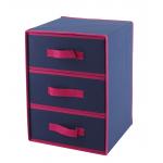 3 Layer Folding Storage Drawers Built In Fabric Plate for sale