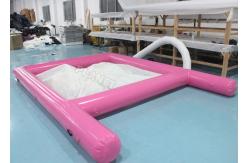 China Pink 0.6mm PVC Tarpaulin Inflatable Sea Pool Fire Resistant With Net supplier
