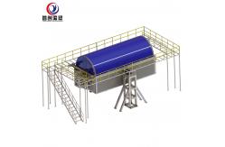 China Delta PLC Control Rock And Roll Rotomoulding Machines For Manufacturing Plant supplier