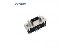 China Zinc Alloy Shell 14 Pin SCSI Connector Right Angle Female PCB supplier