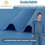 Two Sided Scuba Knitting Fabric , Solid Breathable 100 Cotton Terry Fabric for sale