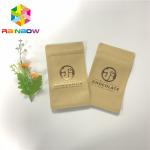 UV Printing Three Side Sealed Zipper Craft Paper Bags For Chocolate Bar Packing for sale
