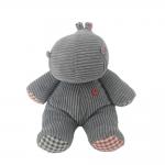 Customized Stuffed Animal Toy Child Friendly Loveable Face Hippopotamus With 10mm Velvet for sale