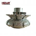 Granite Bullnose Quartz Router Bit  75mm Vacuum Brazed M14 Thread  No3 Grit