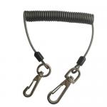 TPU Stainless Steel Coiled Tool Lanyard Extend 3M High Security Rod Leash