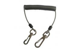 China TPU Stainless Steel Coiled Tool Lanyard Extend 3M High Security Rod Leash supplier
