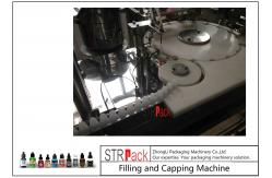 China 10ml-100ml E-liquid Bottle Filling And Capping Machine With Piston Pump supplier