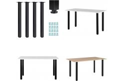 China Black Metal Table Legs 28 Inch Table Legs Set Of 4 Square supplier