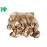 Heat Friendly Natural Curly Hair Wigs Double Weft Clip In Hair Extensions for sale