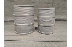 China Waterproof And Fireproof Fiber Clay Planter Round Shape supplier