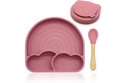 China Reusable Thickened Silicone Baby Feeding Set , Nontoxic Suction Cup Plates And Bowls supplier