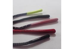 China Polyester Black Braided Drawstring Cord Round Silicone Head supplier
