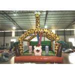 Amusement Park Custom Made Inflatables Giraffe Bounce Combo Enviroment - Friendly for sale