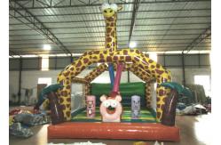 China Amusement Park Custom Made Inflatables Giraffe Bounce Combo Enviroment - Friendly supplier