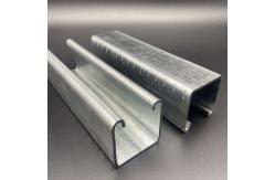 China Hot Dip Galvanized Solid Strut Channel with Teeth and Cutting Marks supplier