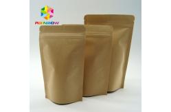 China Customized Printed Foil Lined Tea Bags Packaging , Kraft Stand Up Pouches With Window supplier