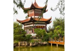 China Customized Framed Canopy Gazebo Chinese Style Pavilion Easy Assemble Double Layer supplier