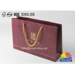 Delicate Pantone Color Cotton Handle Silver Stamping Paper Bag for sale