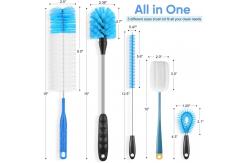 China Long Handle Bottle Cleaner Brush Set 5 Pack PP Material supplier