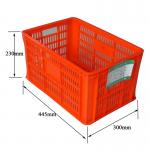 Collapsible Vegetable Stackable Plastic Crate Red Stacking Crates Plastic for sale