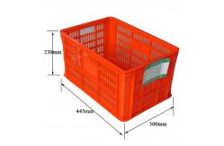 China Collapsible Vegetable Stackable Plastic Crate Red Stacking Crates Plastic supplier