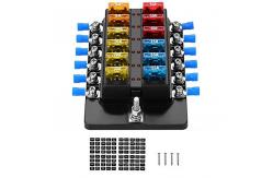 China M5 Stud 12 Way Marine Blade Fuse Holder 32V ATC With Sticker Label supplier