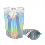 Resealable Holographic Stand Up Pouch Mylar Packaging Bags Eco Friendly