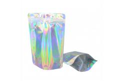 China Resealable Holographic Stand Up Pouch Mylar Packaging Bags Eco Friendly supplier