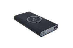 China Wireless Qi Length 135mm Personalised Power Bank Black White Grey supplier