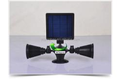 China 12LEDs 20-600Lumen Solar Motion Sensor Spotlight Dual Head Solar Spotlight supplier