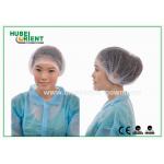 Single Use Nonwoven Mob Cap 21” 10gsm Double Elastic White Blue Green for sale